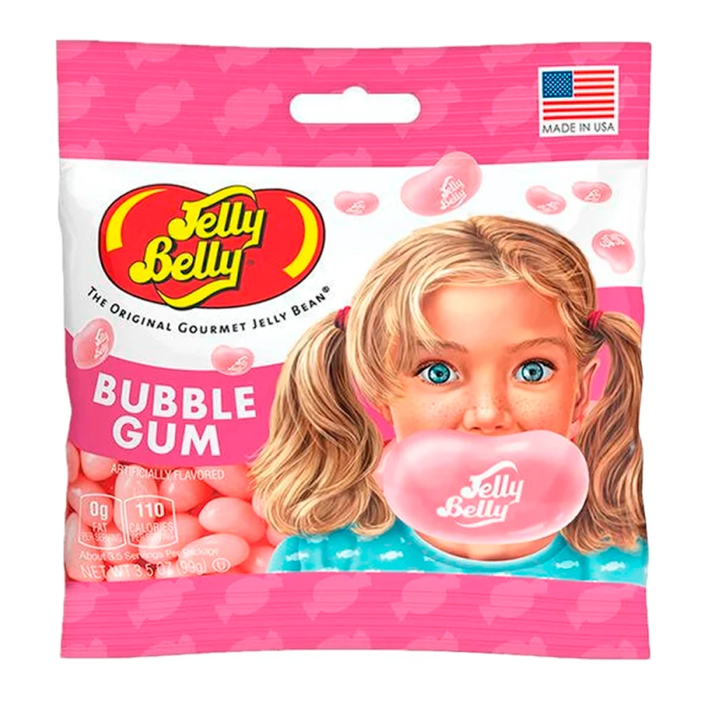 Bala Jelly Belly Bubble Gum Pacote 99G