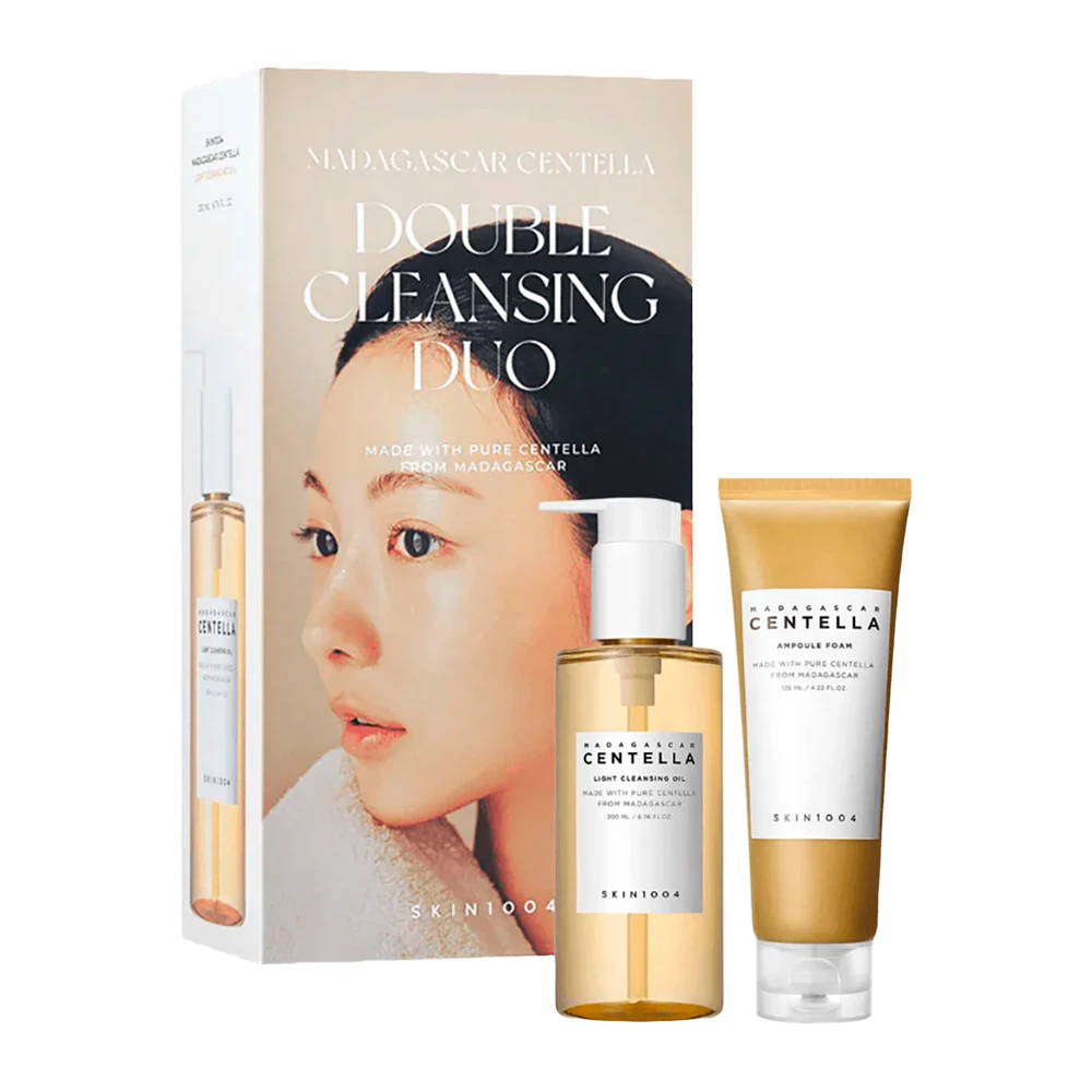 Kit Limpeza Facial Skin 1004 Madagascar Centella Double Cleansing Duo Oil 200Ml + Foam 125Ml
