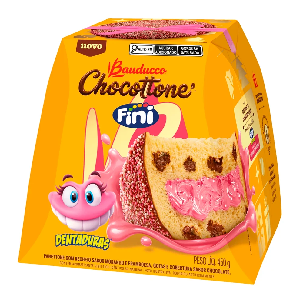 Chocottone Bauducco Recheado Dentadura Caixa 450G