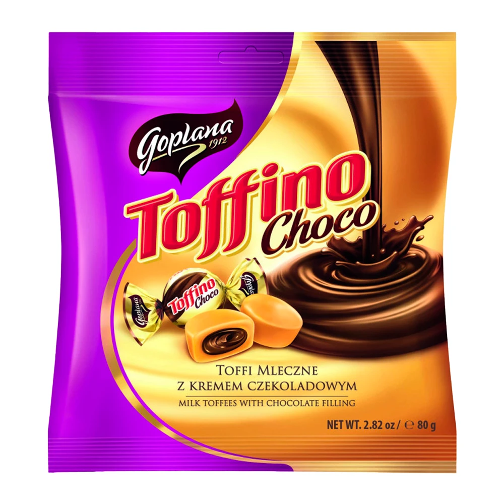 Bala Goplana Toffino Choco Pacote 80G