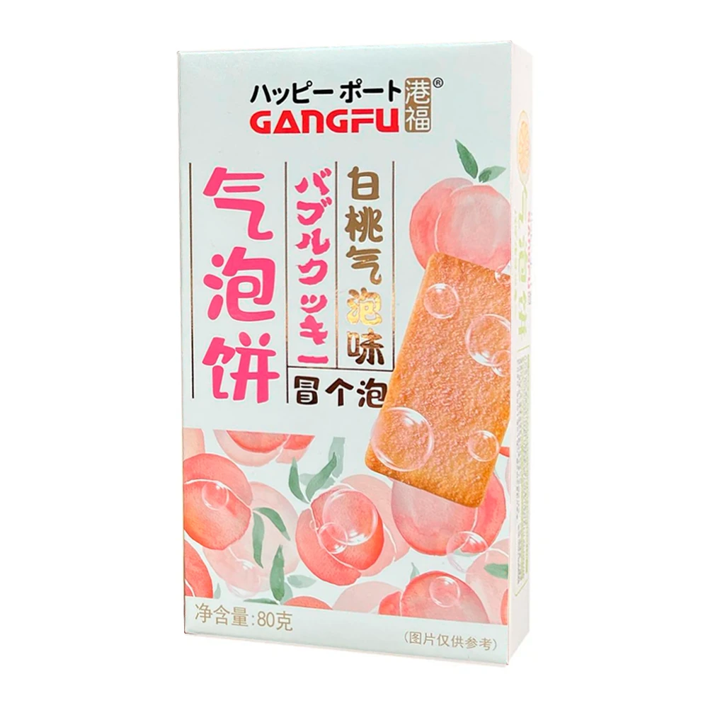 Biscoito Gangfu Pêssego Caixa 80G