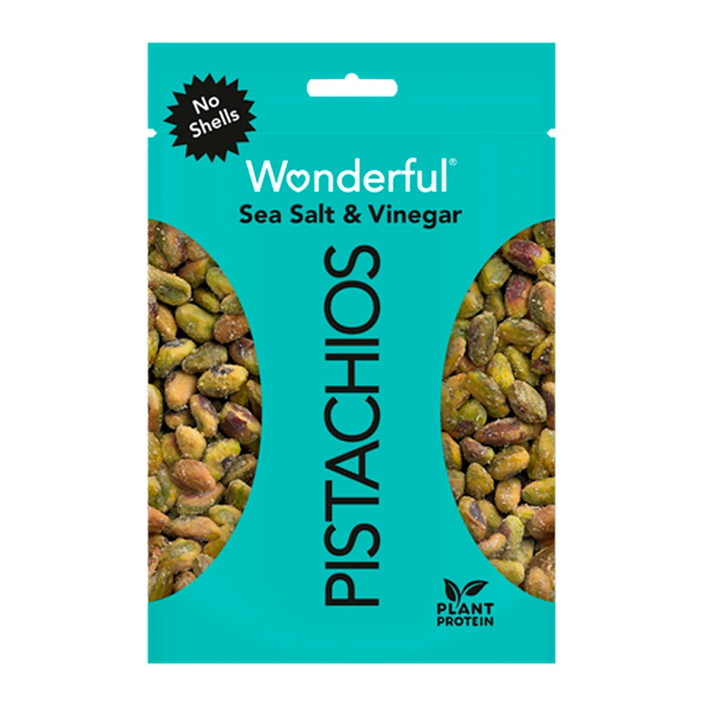 Pistache Wonderful Sem Casca Sal Marinho e Vinagre 155G