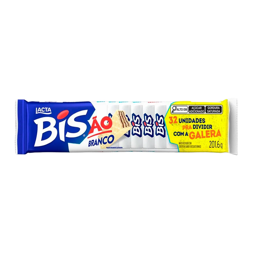 Wafer Lacta Bis Grande Branco Pacote 201G