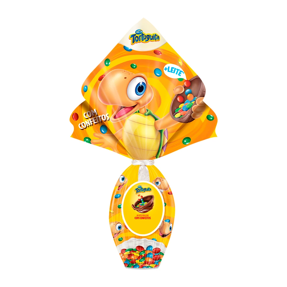 Ovo Páscoa Arcor Tortuguita Ao Leite Confeite 120G