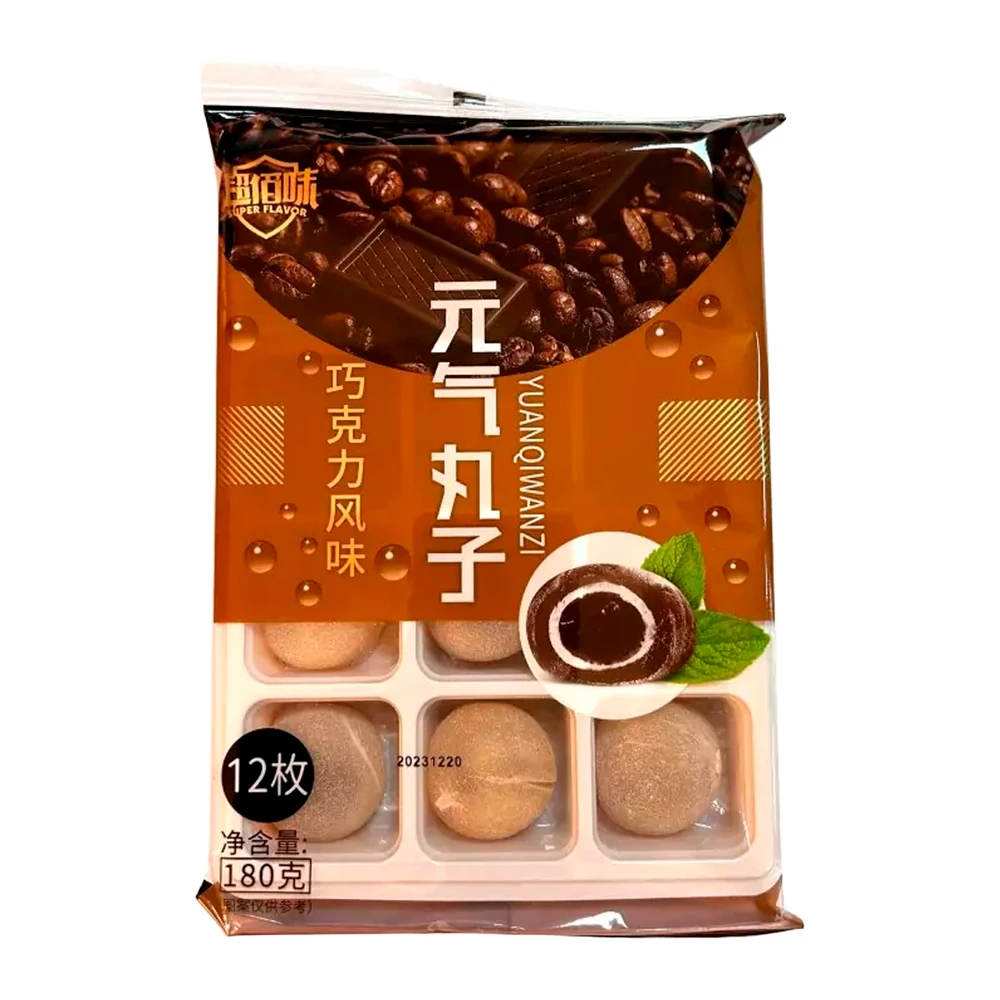 Mochi Yuanqiwanzi Sabor Chocolate Pacote 180G