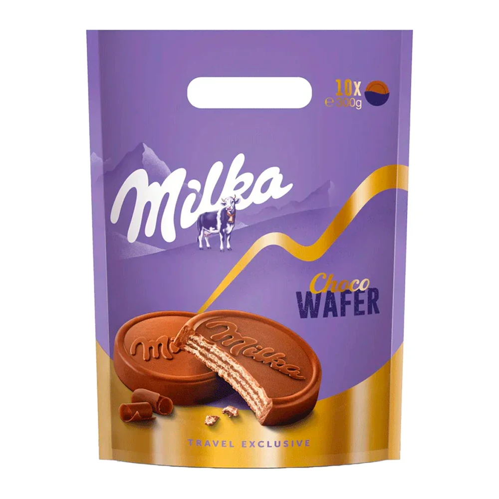 Biscoito Milka Choco Wafer Pacote 300G