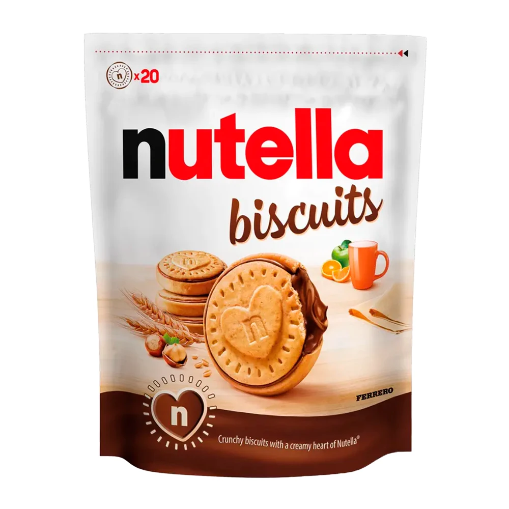 Biscoito Ferrero Nutella Biscuits Pacote T20 9.7Oz 276G