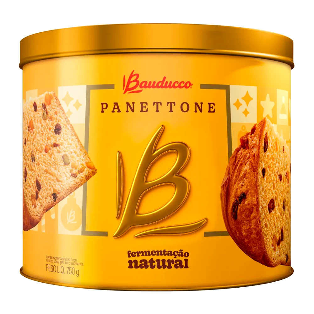 Panettone Bauducco Frutas Lata 750G