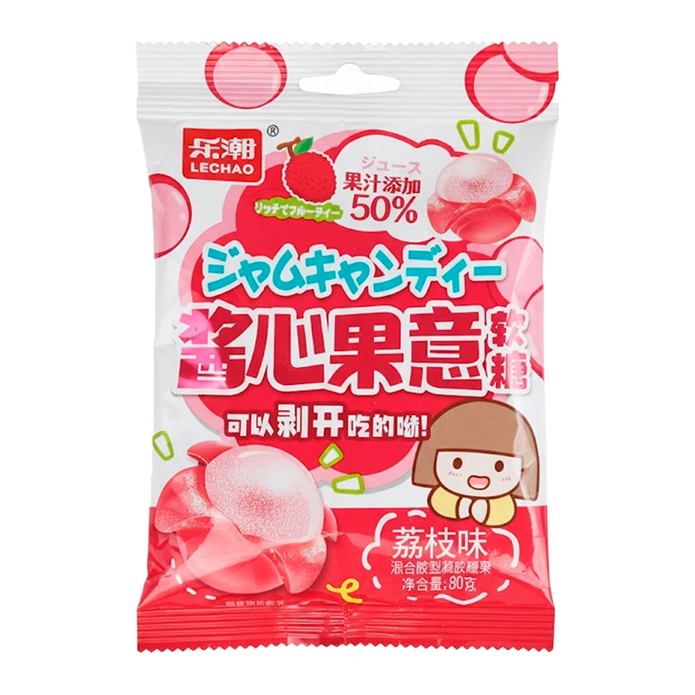 Bala Gelatina Lechao Lichia Pacote 80G