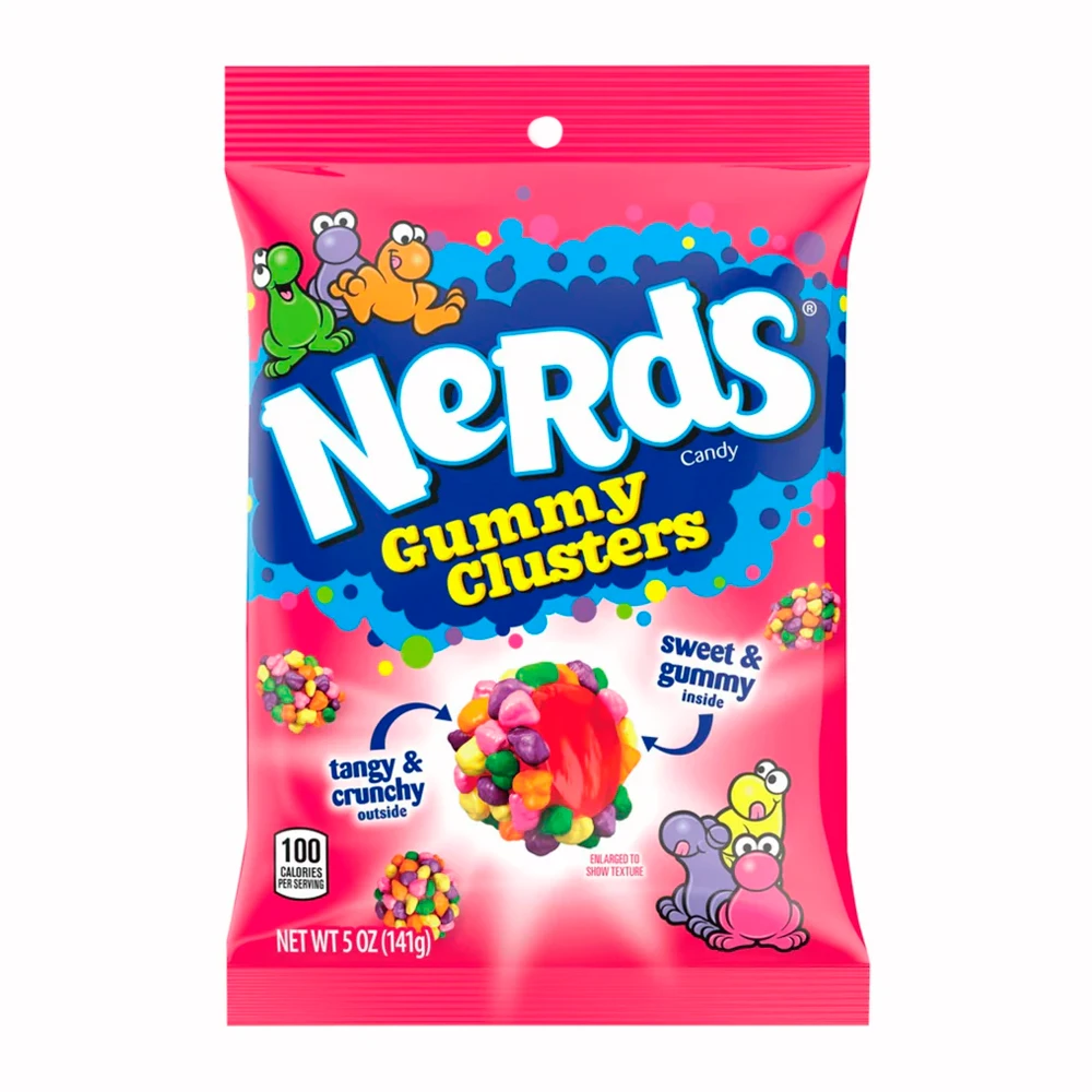 Bala Gelatina Nerds Gummy Clusters Ranbow Pacote 141G