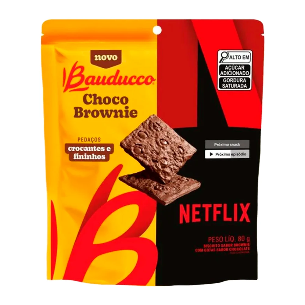 Biscoito Bauducco Choco Brownie Pacote 80G