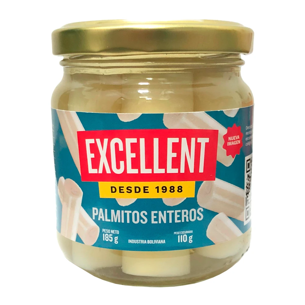 Palmito Excellent Enteiro Vidro 110G