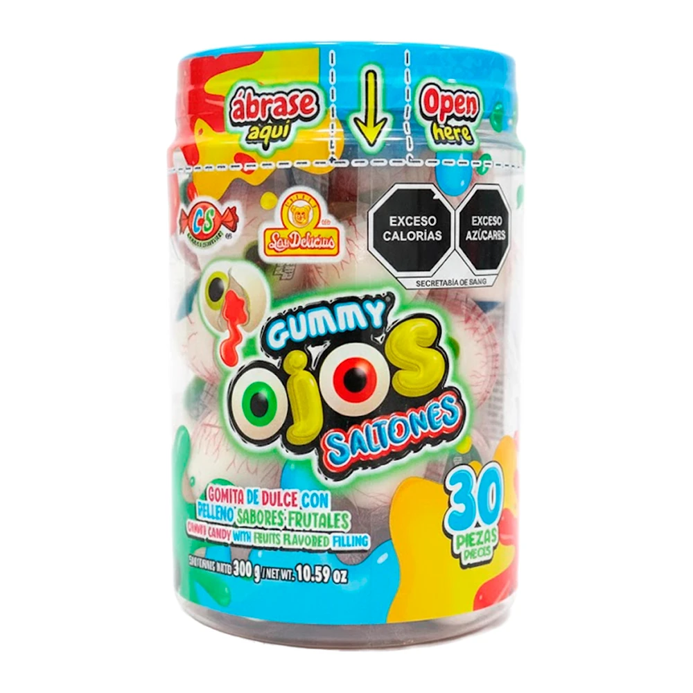 Bala de Gelatina Las Delicias Gummy Ojos Saltones 300G