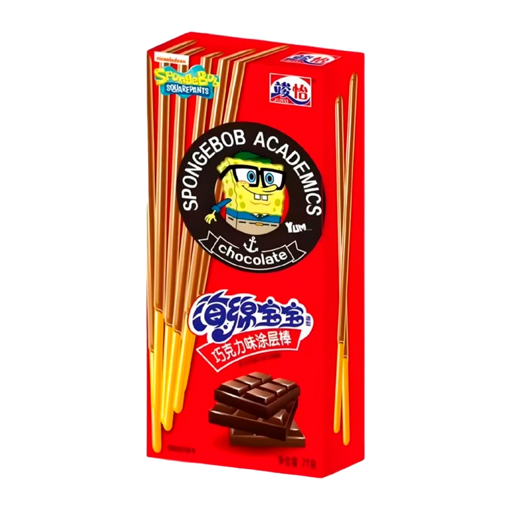 Palitinhos Junyi Chocolate Bob Esponja Caixa 21G