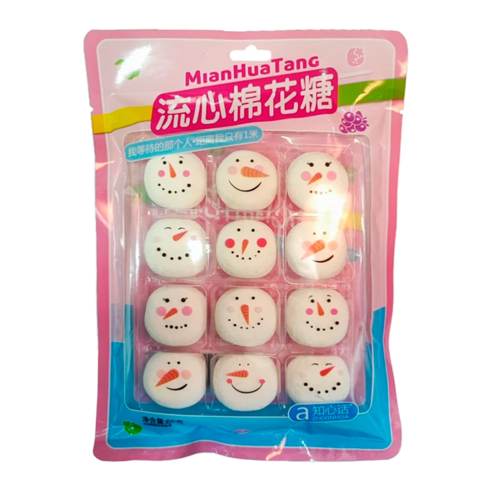 Marshmallow Mianhua Recheio de Frutas Pacote 65G