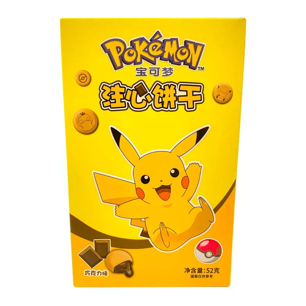 Biscoito Pokemon Recheado De Chocolate Caixa 52G