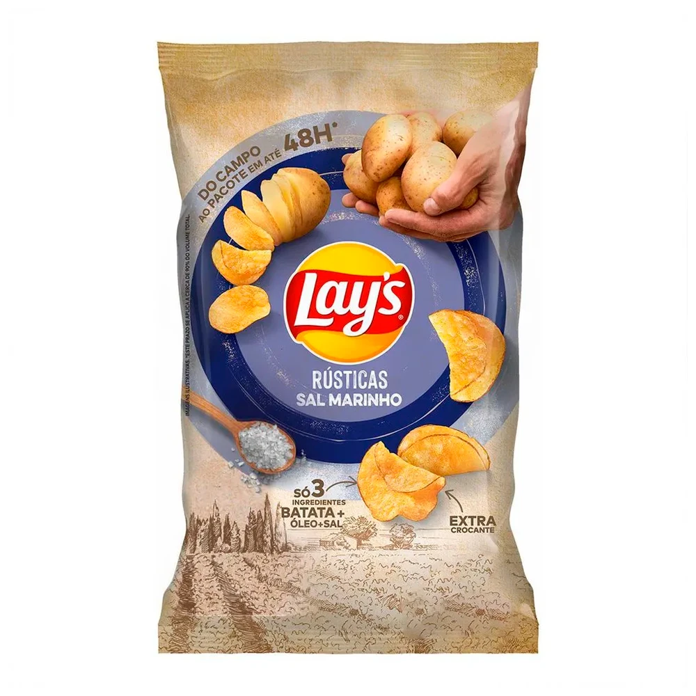 Batata Frita Lays Sal De Mar Pacote 70G