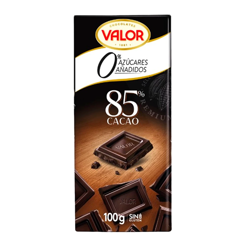 Tableta Chocolate Valor 85% Cacao Intenso 100G