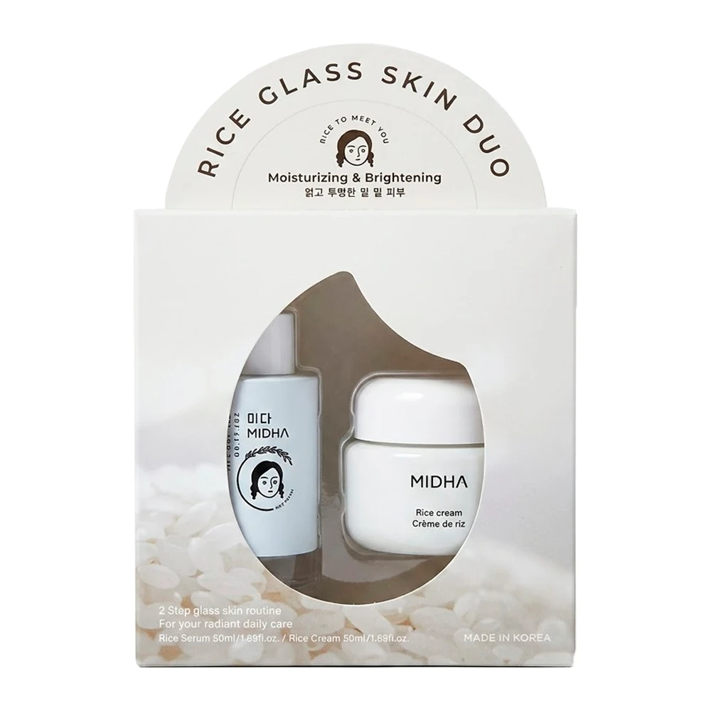 Kit Midha Serum Rice + Creme Rice Duo Caixa 2X50Ml