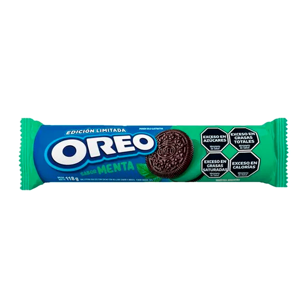 Bolacha Oreo Recheio Menta Pacote 118G