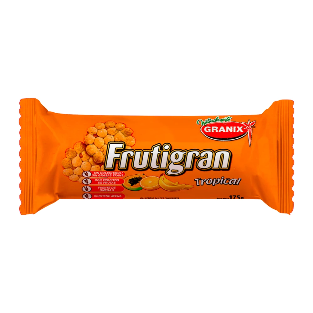 Biscoito Granix Frutigran Frutas Tropicais Pacote 260G