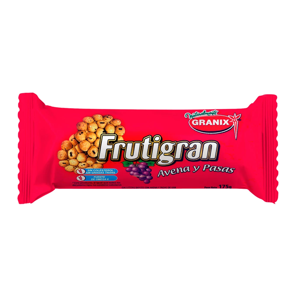 Biscoito Granix Frutigran Aveia E Passas Pacote 175G