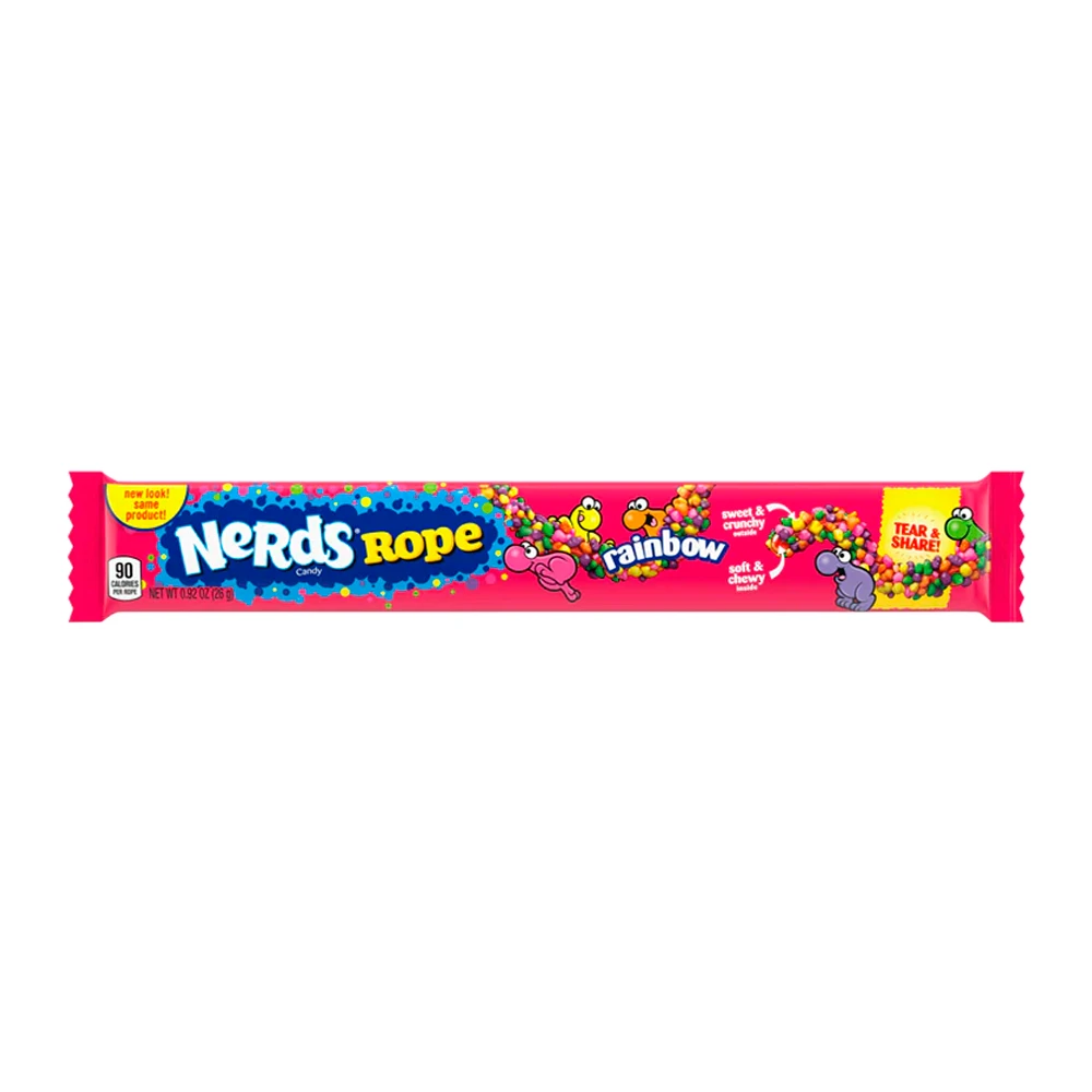 Bala de Gelatina Nerds Rainbow Tubo Pacote 26G