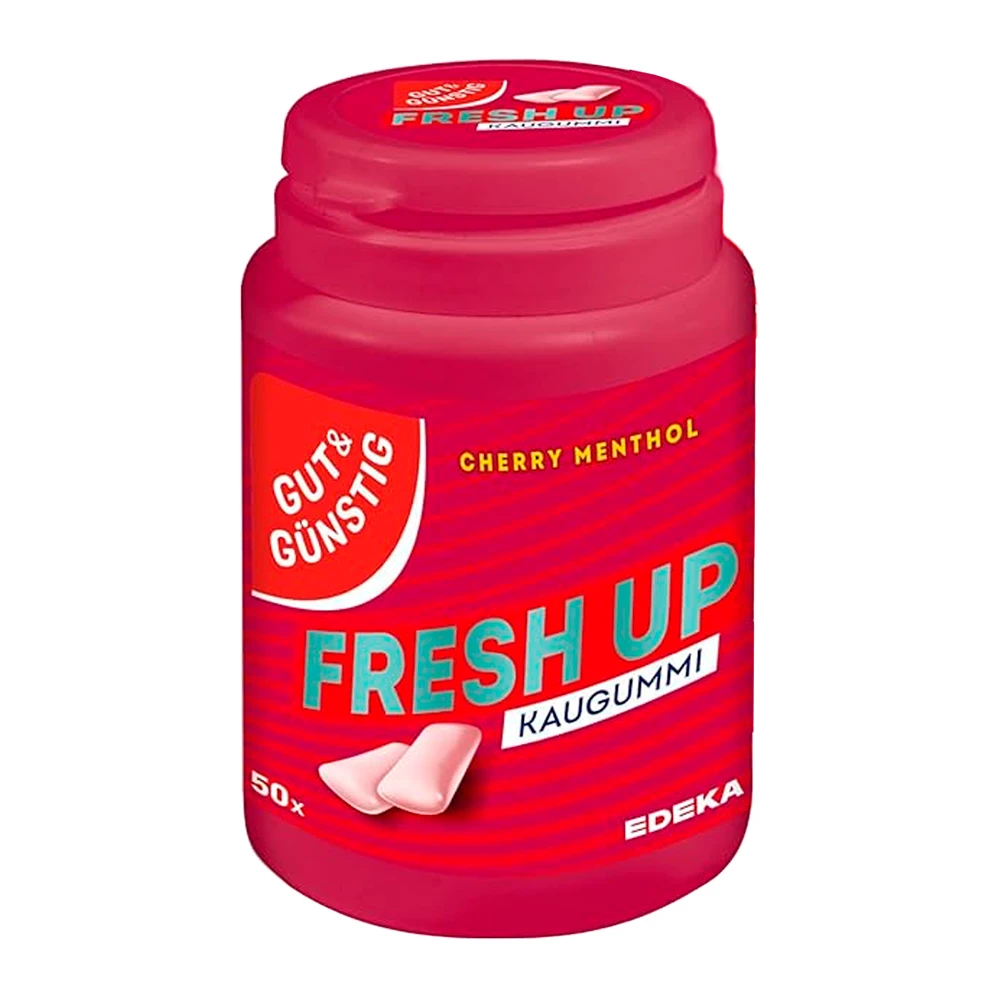 Chiclete Edeka G&G Fresh Up Cherry Menthol Pote 50G