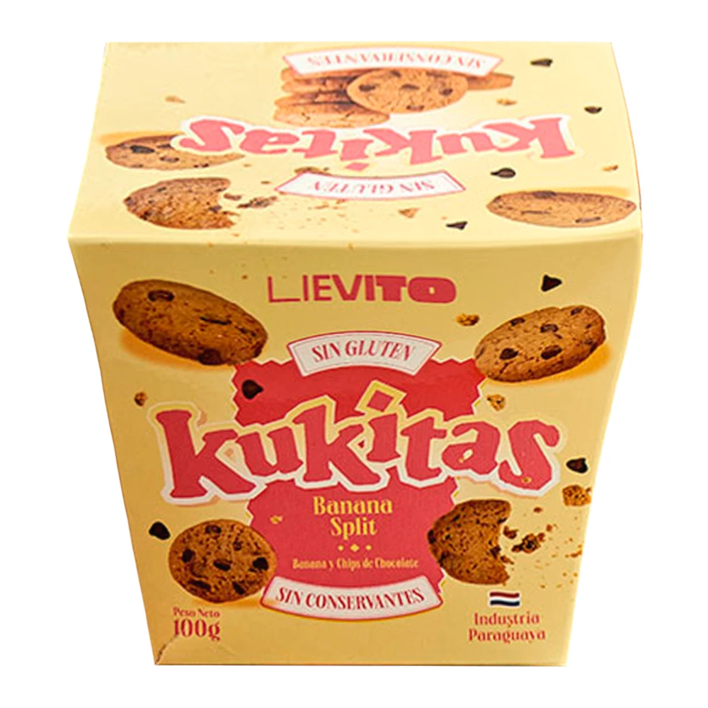 Biscoito Lievito Kukitas Banana Sem Glúten Caixa 100G