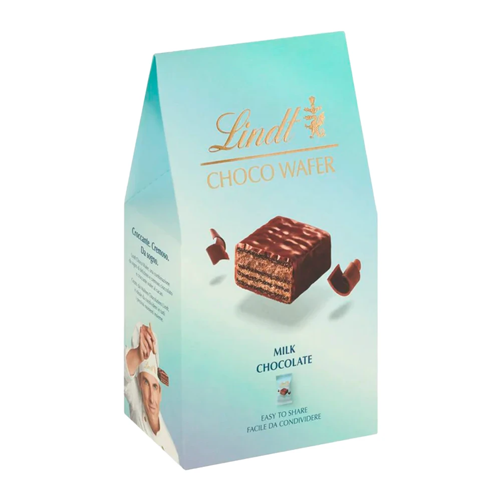 Biscoito Lindt Choco Wafer Milk Caixa 130G