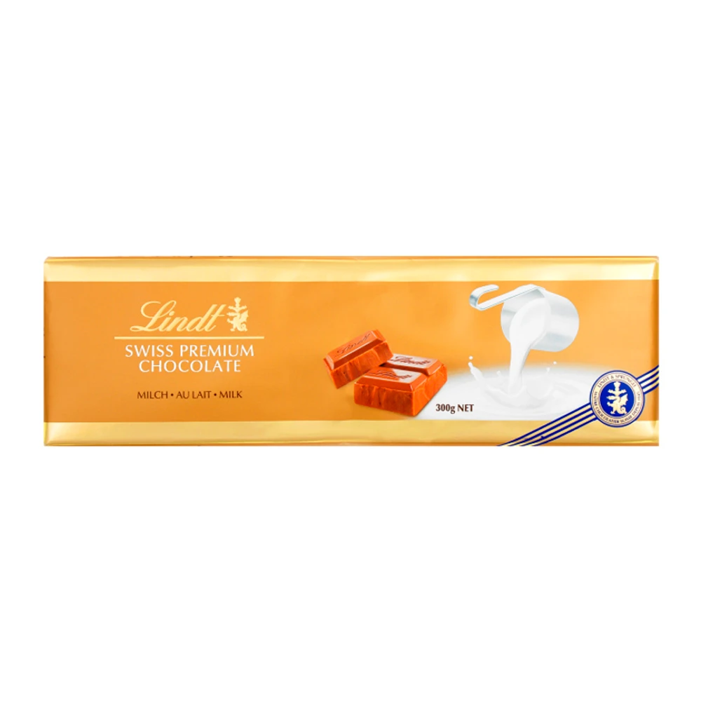 Barra de Chocolate Lindt Ao Leite 300G