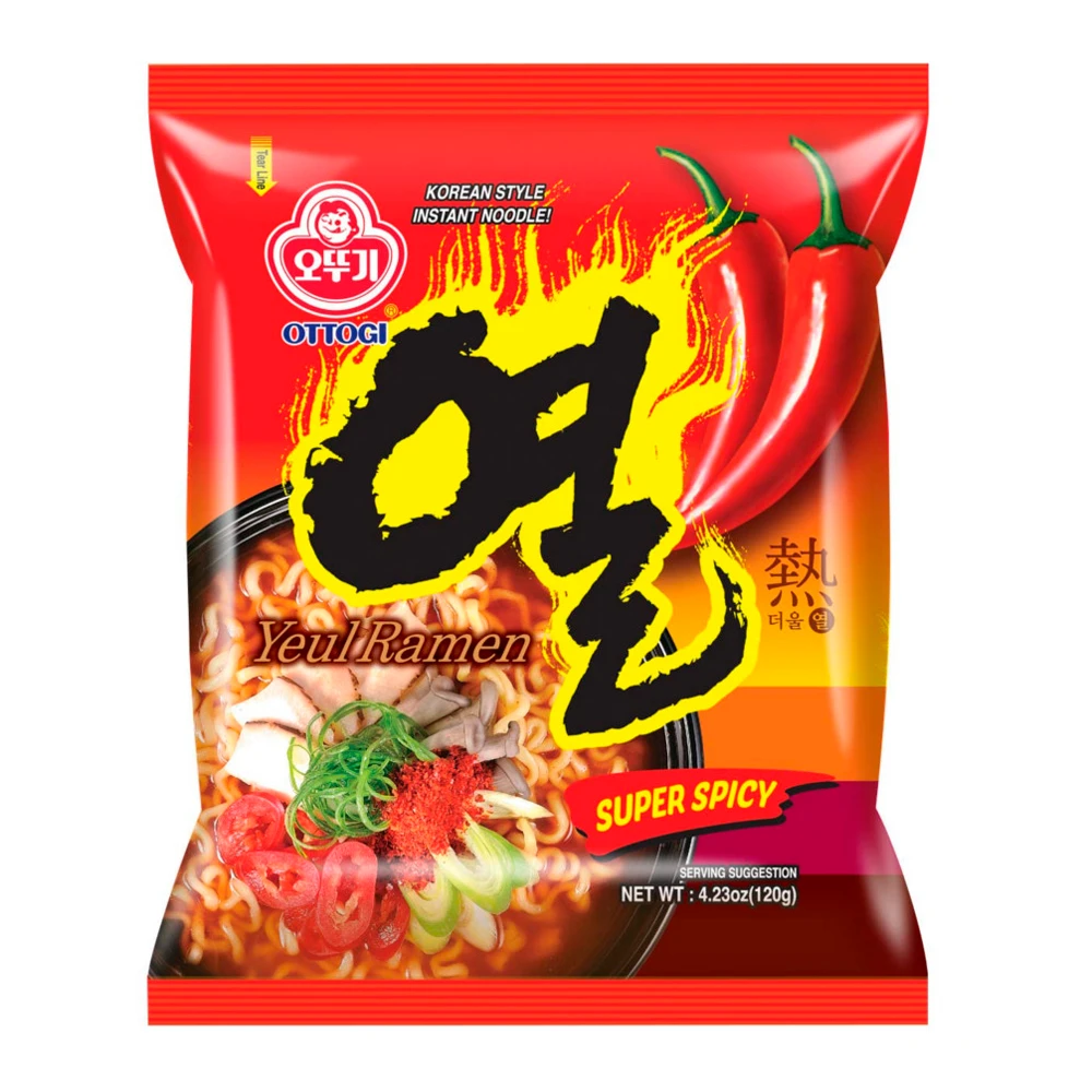 Macarrão Lotte Ottogi Extra Picante Pacote 120G