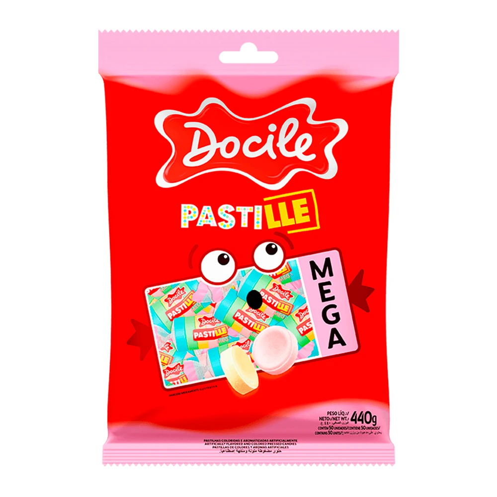 Pastilhas Pasticle Mega Docile pacote c/ 50 und 440g