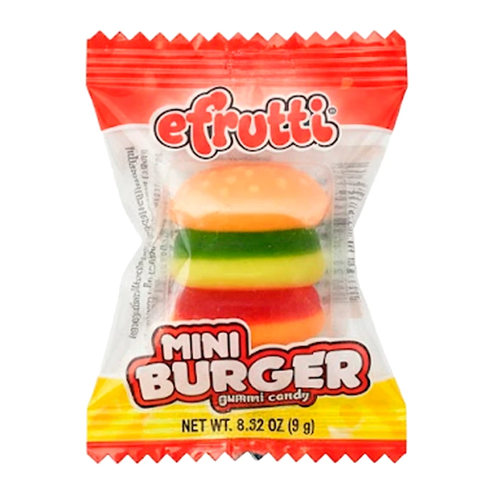 Bala de Gelatina Efrutti Burger Gummi 9G