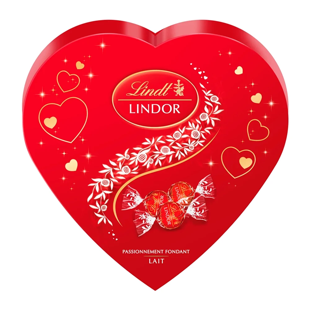 Bombom Lindt Lindor Ao Leite Coração Lata 160G