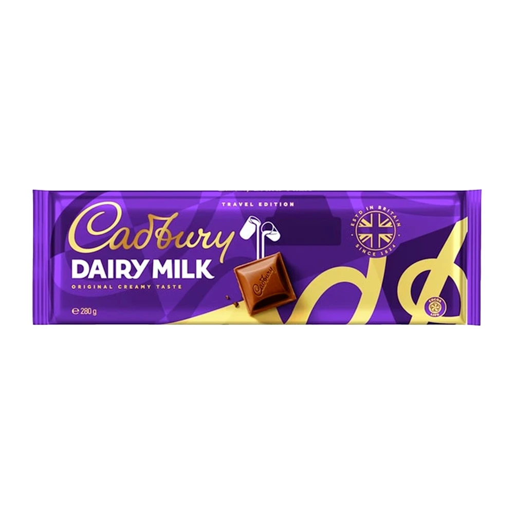 Barra de Chocolate Cadbury Dairy Ao Leite 280G