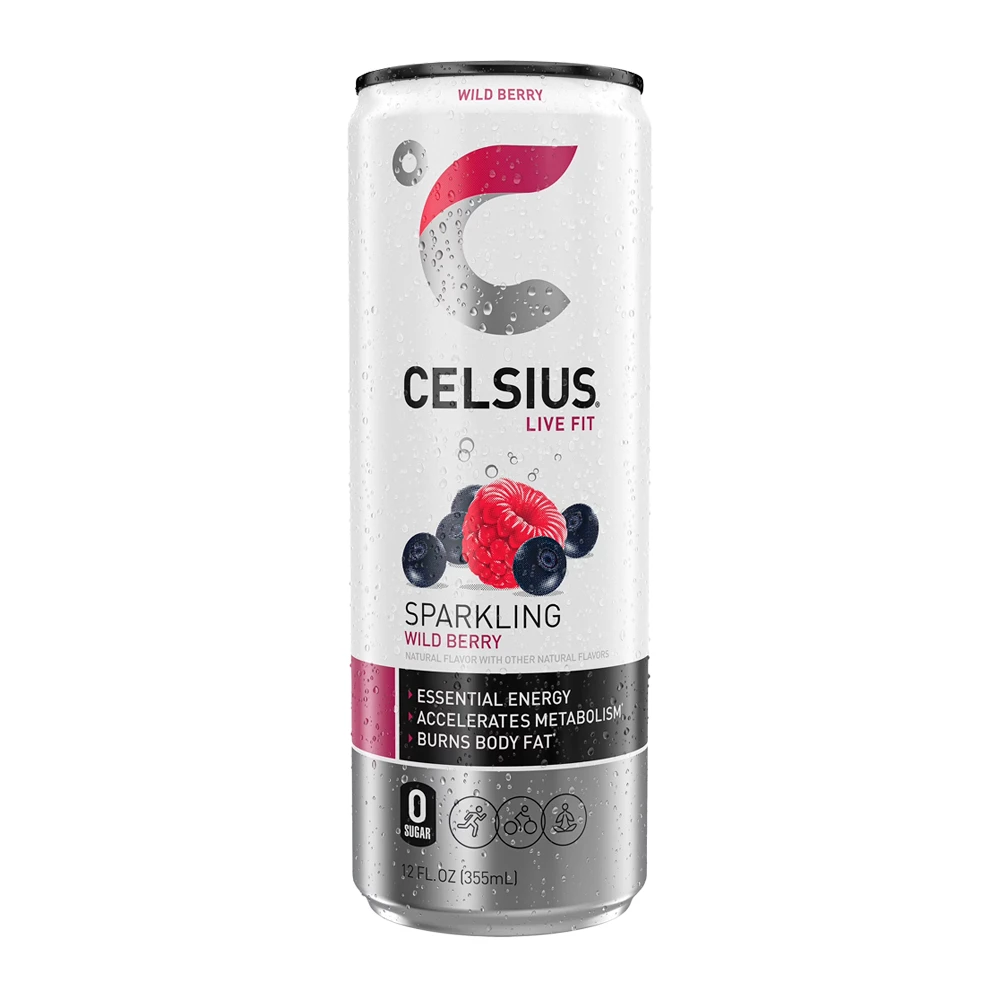 Energético Celsius Sem Açucar Frutas Vermelhas Lata 355Ml