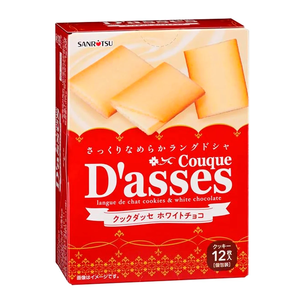 Biscoito Dasses Recheio Chocolate Blanco Caixa X12