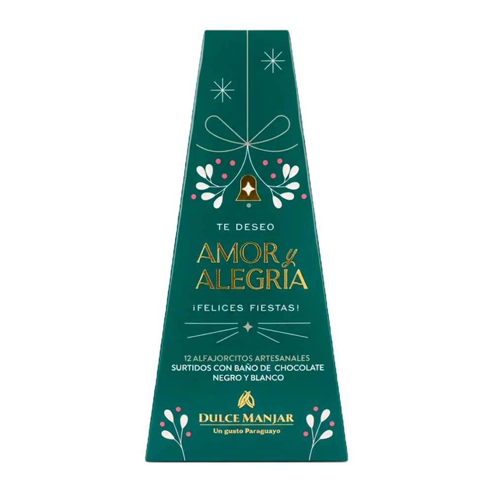 Alfajorcito Dulce Manjar Cone de Natal Caixa 12 Unidades