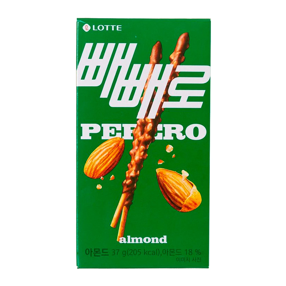 Palitinhos Lotte Pepero Cobertura Chocolate e Amêndoas 37G