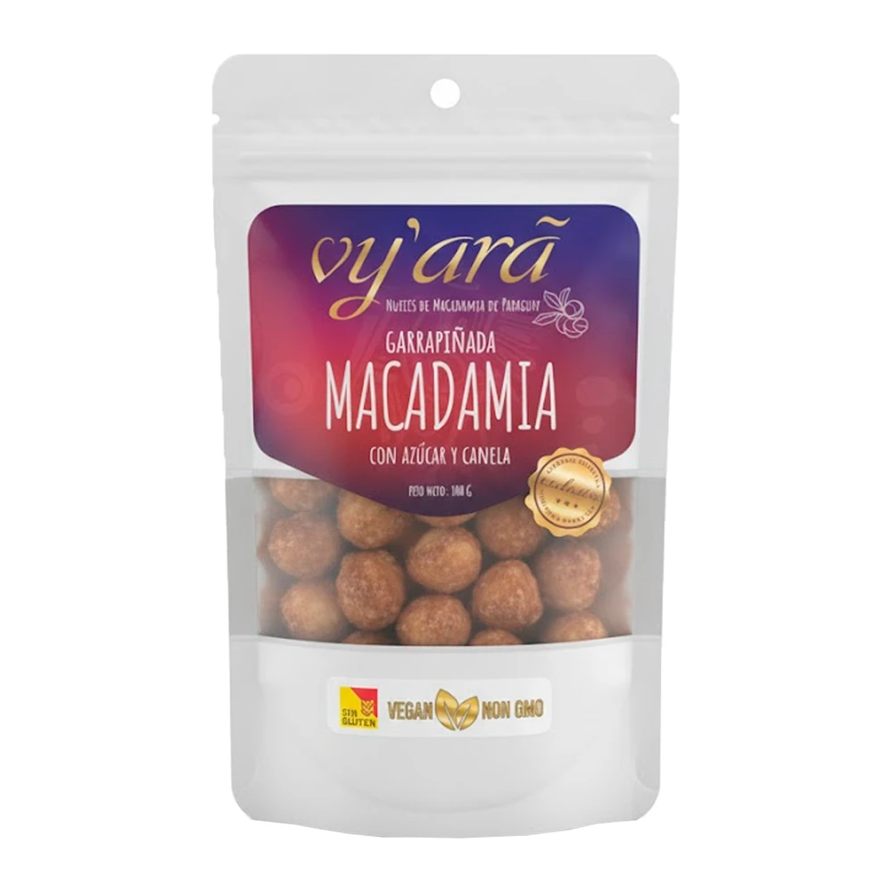 Macadâmia Vy'ara Com Açúcar e Canela Pacote 100G