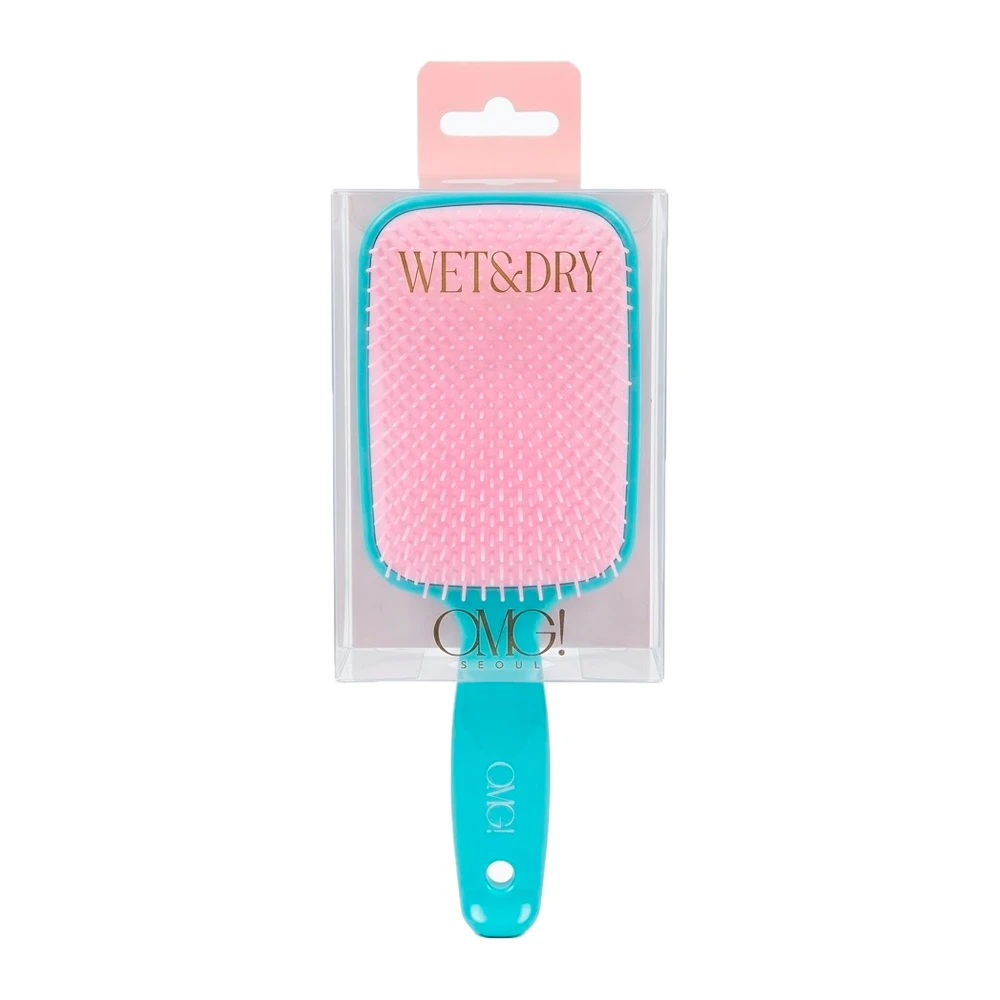 Escova Para Cabelo Omg Seoul Dentagler Azul Claro e Rosa