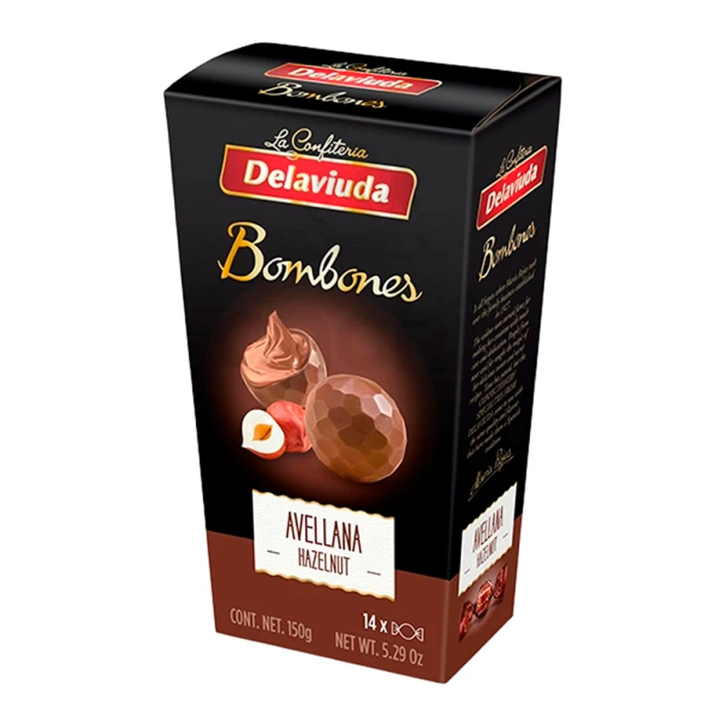 Bombom Delaviuda Avelãs 150G
