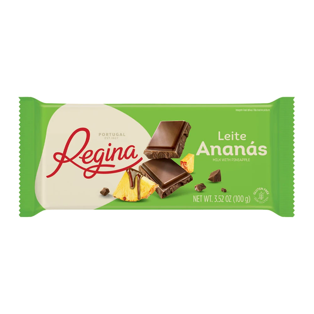 Barra Chocolate Imperial Regina Ao Leite Com Abacaxi 100G