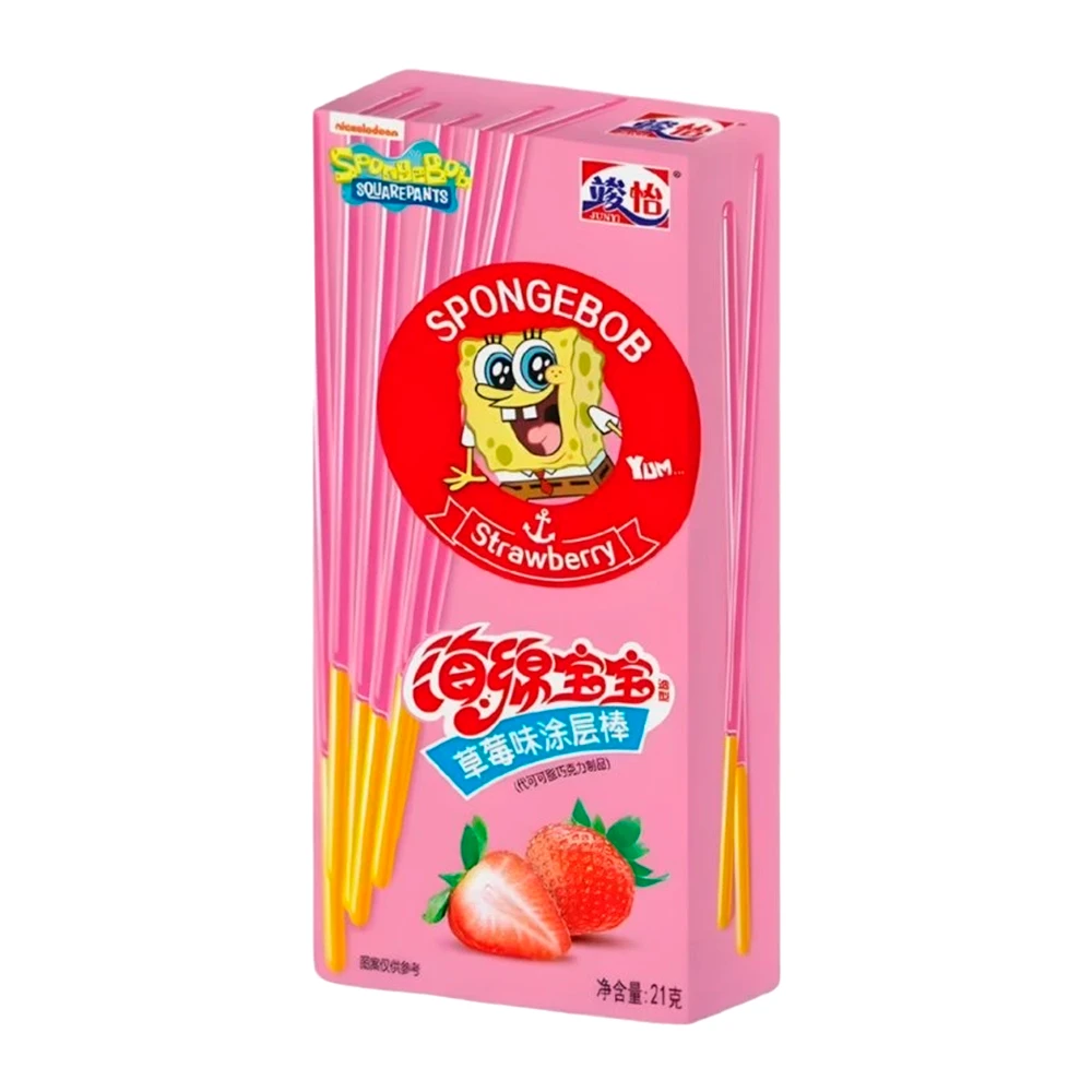 Palitinhos Junyi Morango Bob Esponja Caixa 21G