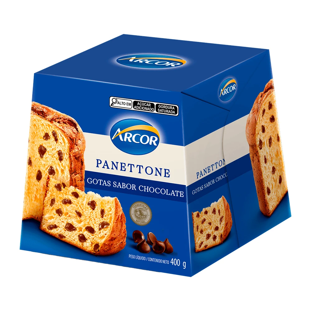 Chocottone Arcor Gotas de Chocolate Caixa 400G