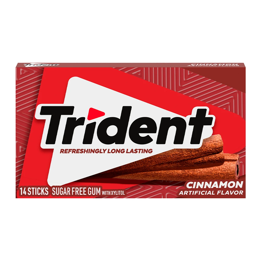 Chicletes Trident Americano Canela Sem Açúcar 14 Sticks Caixa 30G