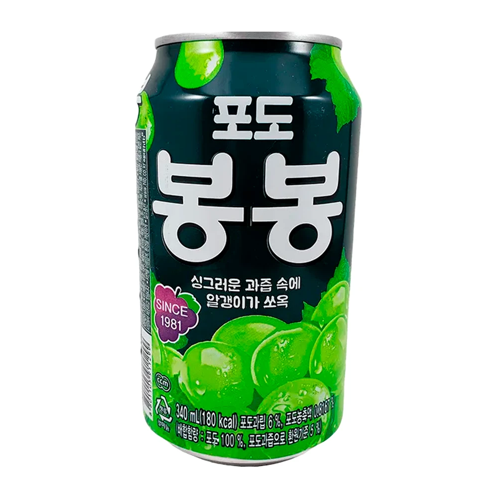 Suco Haitai Bonbon de Uva Com Pedaços Lata 340Ml