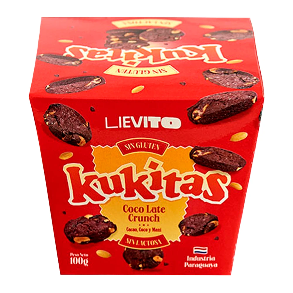 Biscoito Lievito Kukitas Chocolate Sem Glúten Caixa 100G