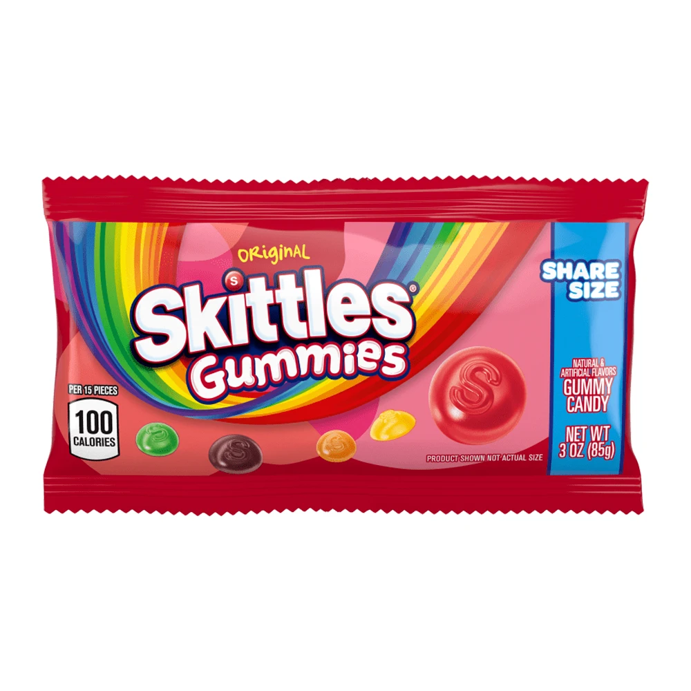 Bala de Gelatina Mars Skittles Gummies Pacote 85G